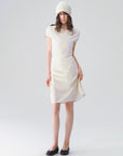 Polka Dot A-Line Midi Skirt in Ivory ¡ª view 4