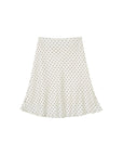 Polka Dot A-Line Midi Skirt
