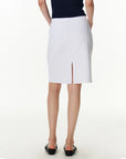 Pull-On Drawstring Midi Skirt