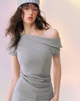Studded One-Shoulder Top in White ¡ª view 4