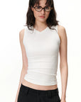 Sweetheart-Neck Sleeveless Top