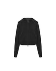 Two-Way Zip Cropped Hoodie