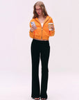 Two-Way Zip Cropped Hoodie