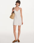 V-Neck Cami Mini Dress in Ivory ¡ª view 6