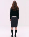 Washed Utility Midi Skirt