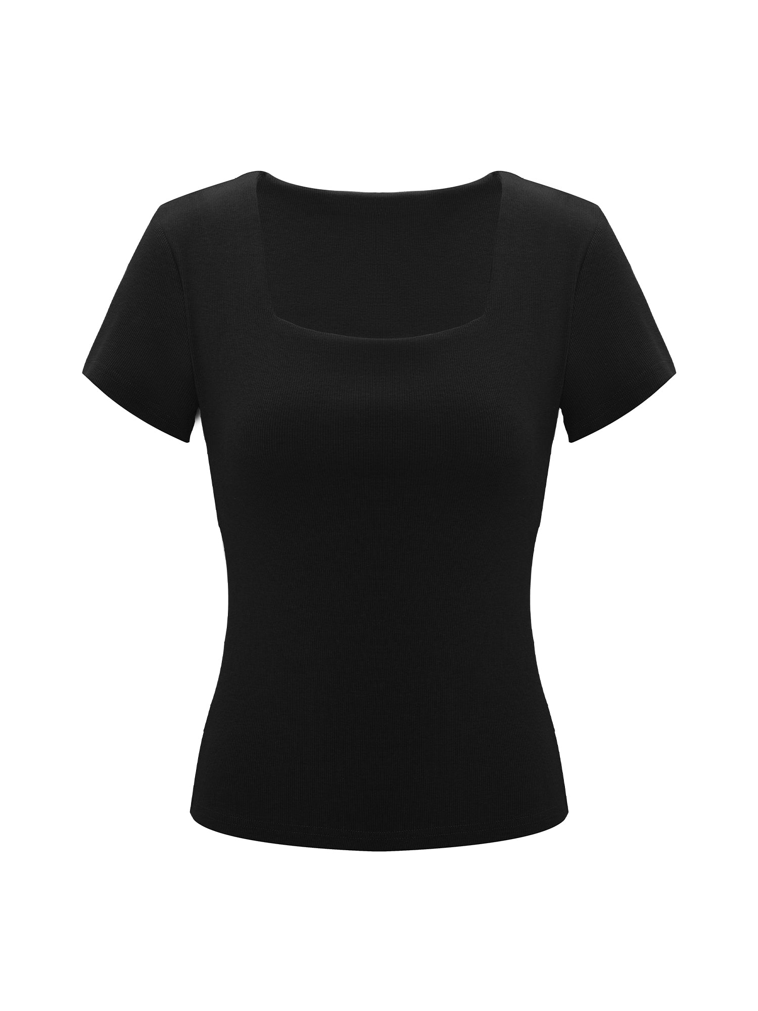 Square Neck Bra-less Short Sleeve Top