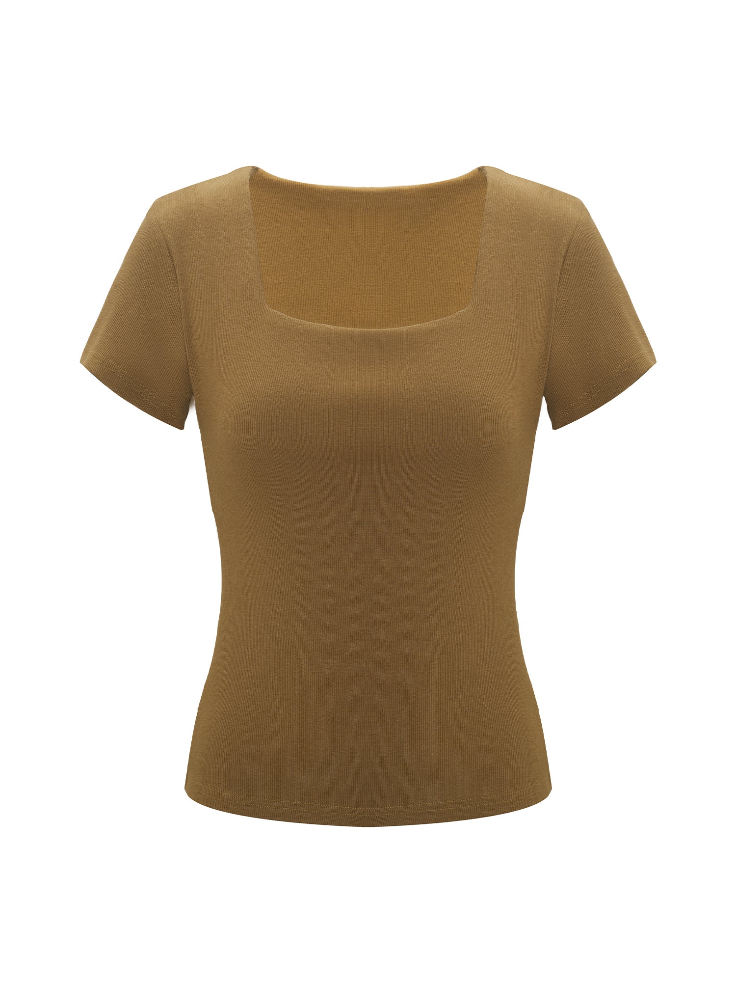 Square Neck Bra-less Short Sleeve Top