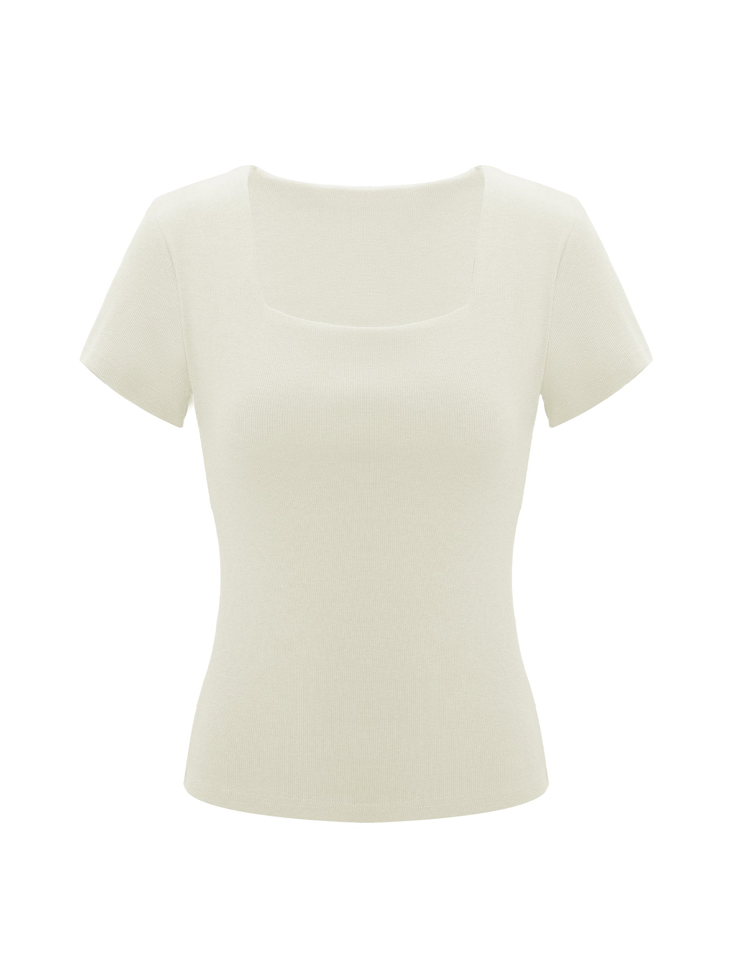 Square Neck Bra-less Short Sleeve Top