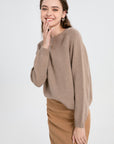 Woolen Rib Knit Raglan Sweater