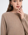 Woolen Rib Knit Raglan Sweater