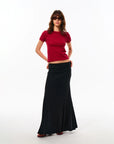 Fold-Over Mermaid Maxi Skirt