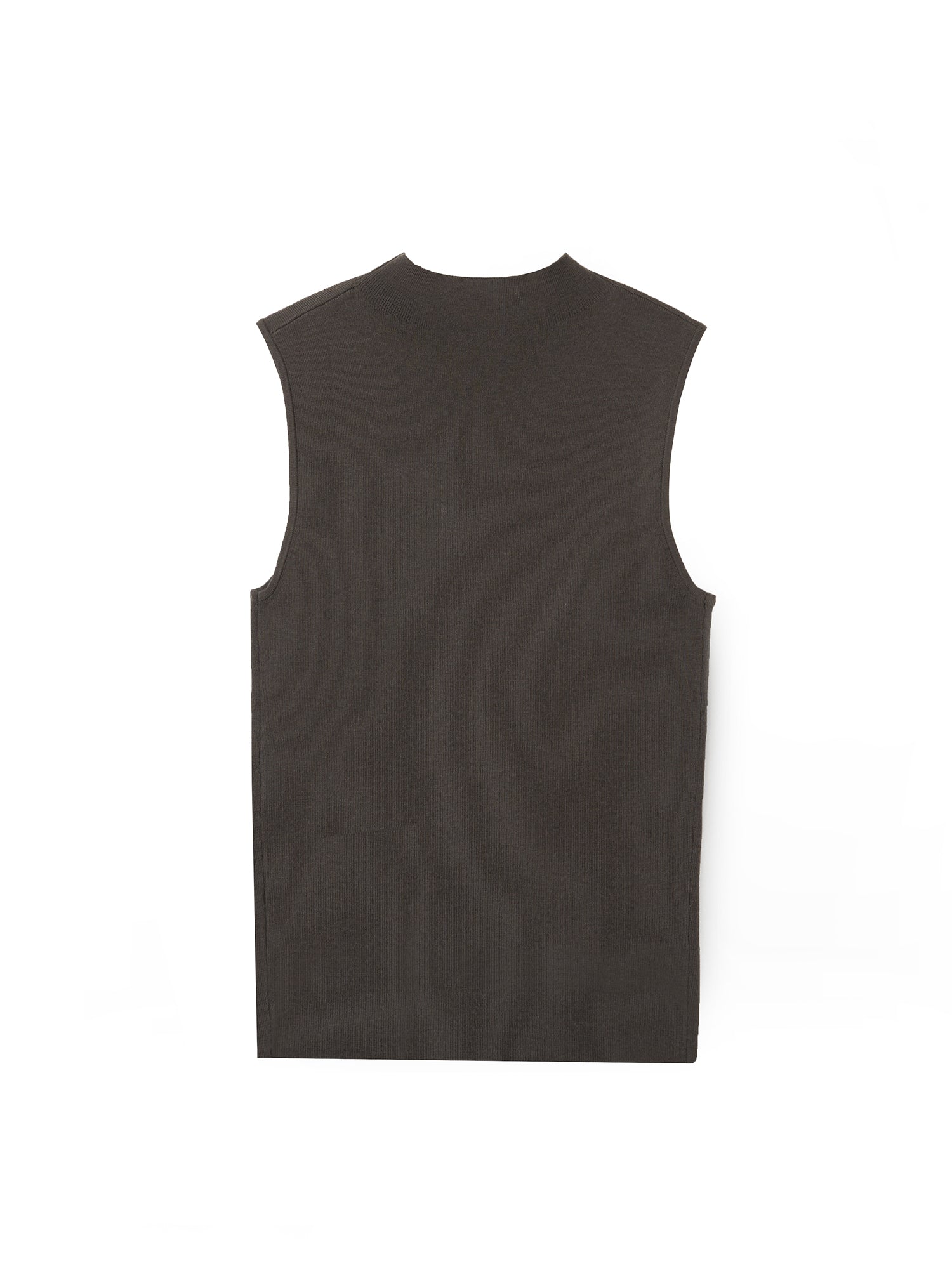 Cashmere like Thermal Mock Neck Tank-Top