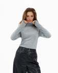 Thermal Roll Turtleneck Long Sleeve Top