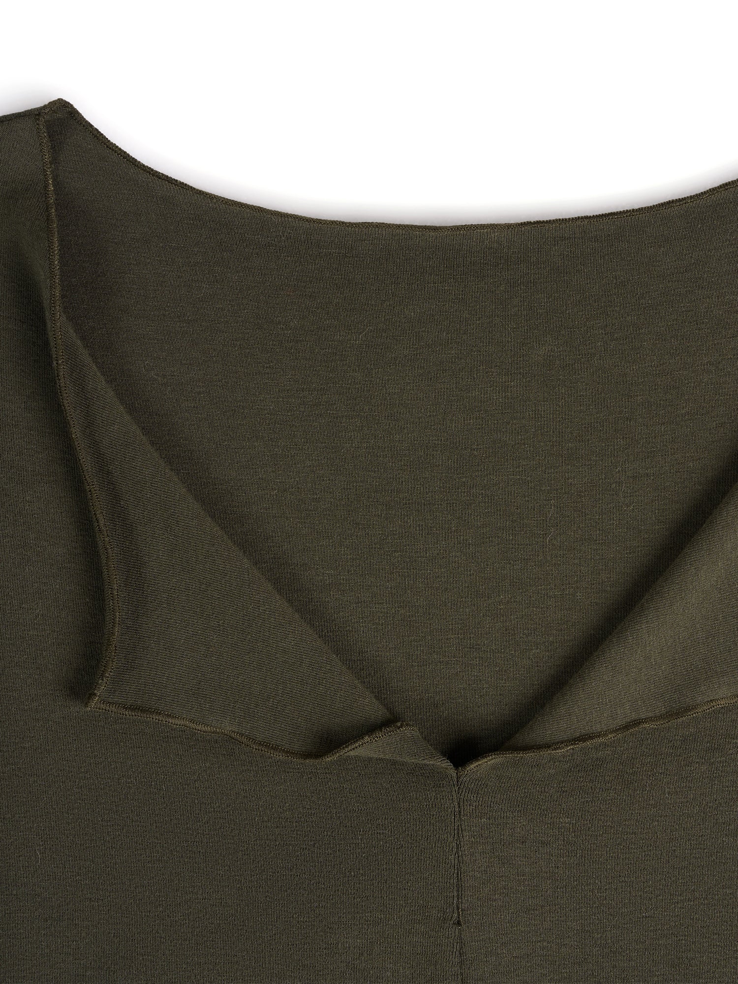 Open Seam Stitch V-Neck Long Sleeve Top