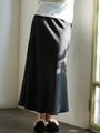 Buffed Silk-Liked Maxi Skirt