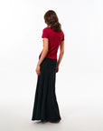 Fold-Over Mermaid Maxi Skirt