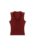Vintage V-Neck Lapel Tank Top