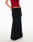 Fold-Over Mermaid Maxi Skirt