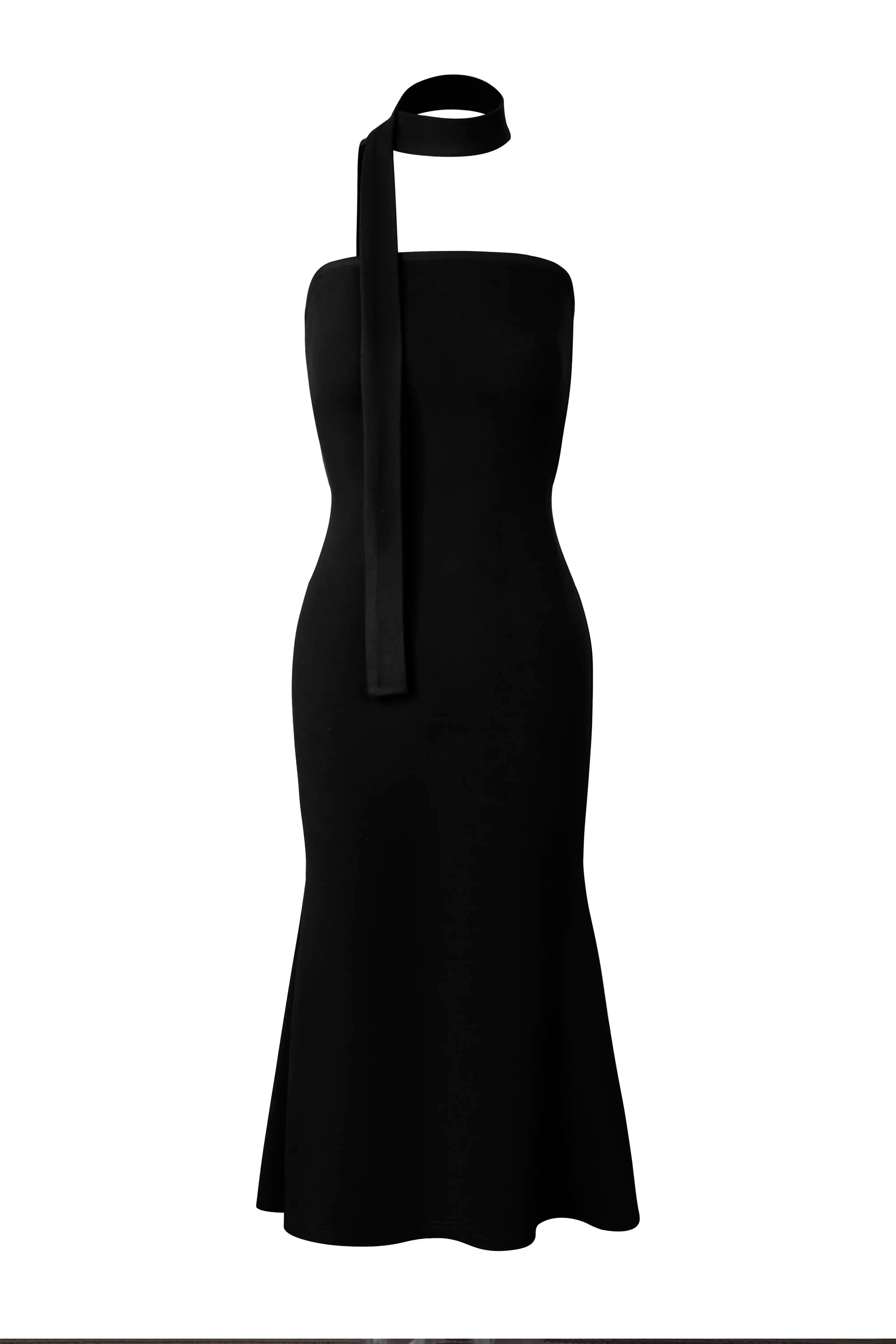 Halter Neck Cocktail Dress with Tie Detail