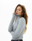 Thermal Roll Turtleneck Long Sleeve Top