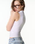 Mock-Neck Fitted Tank