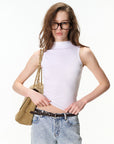 Mock-Neck Fitted Tank