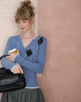 Argyle V-Neck Sweater