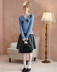 Argyle V-Neck Sweater
