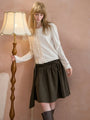 Asymmetric-Hem Draped A-Line Skirt