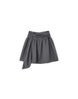 Asymmetric-Hem Draped A-Line Skirt
