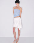 Asymmetric Lace-Panel Modal Skirt