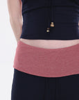 Contrast-Waist Micro-Flare Pants