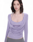 Cowl-Neck Two-Piece Top in Lavender �� view 4