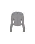 Cropped Two-Way Zip Hoodie
