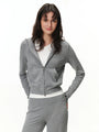 Cropped Two-Way Zip Hoodie
