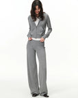 Cropped Two-Way Zip Hoodie