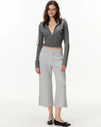 Cropped Wide-Leg Capri Pants