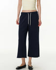 Cropped Wide-Leg Capri Pants