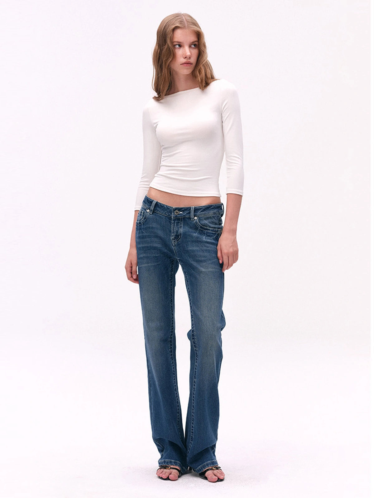 Cross-Shoulder Boatneck Top