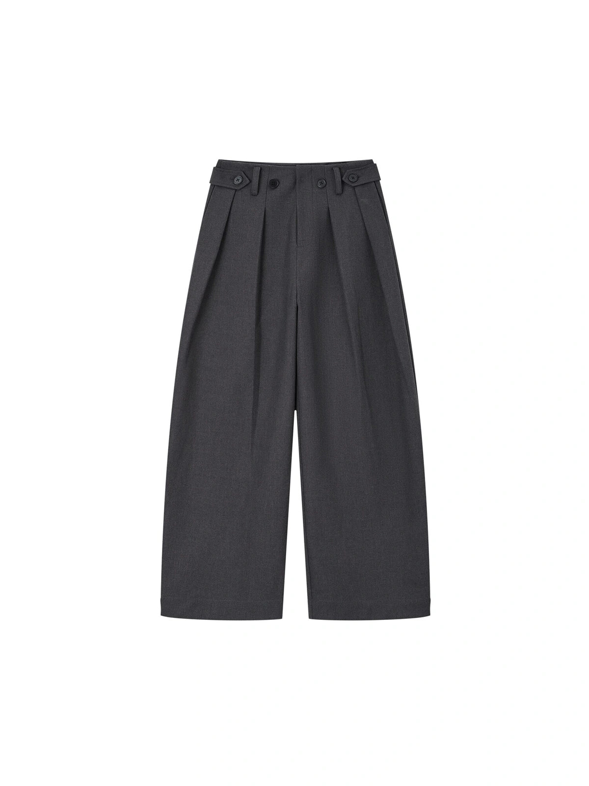 Double-Pleat Barrel-Leg Pants