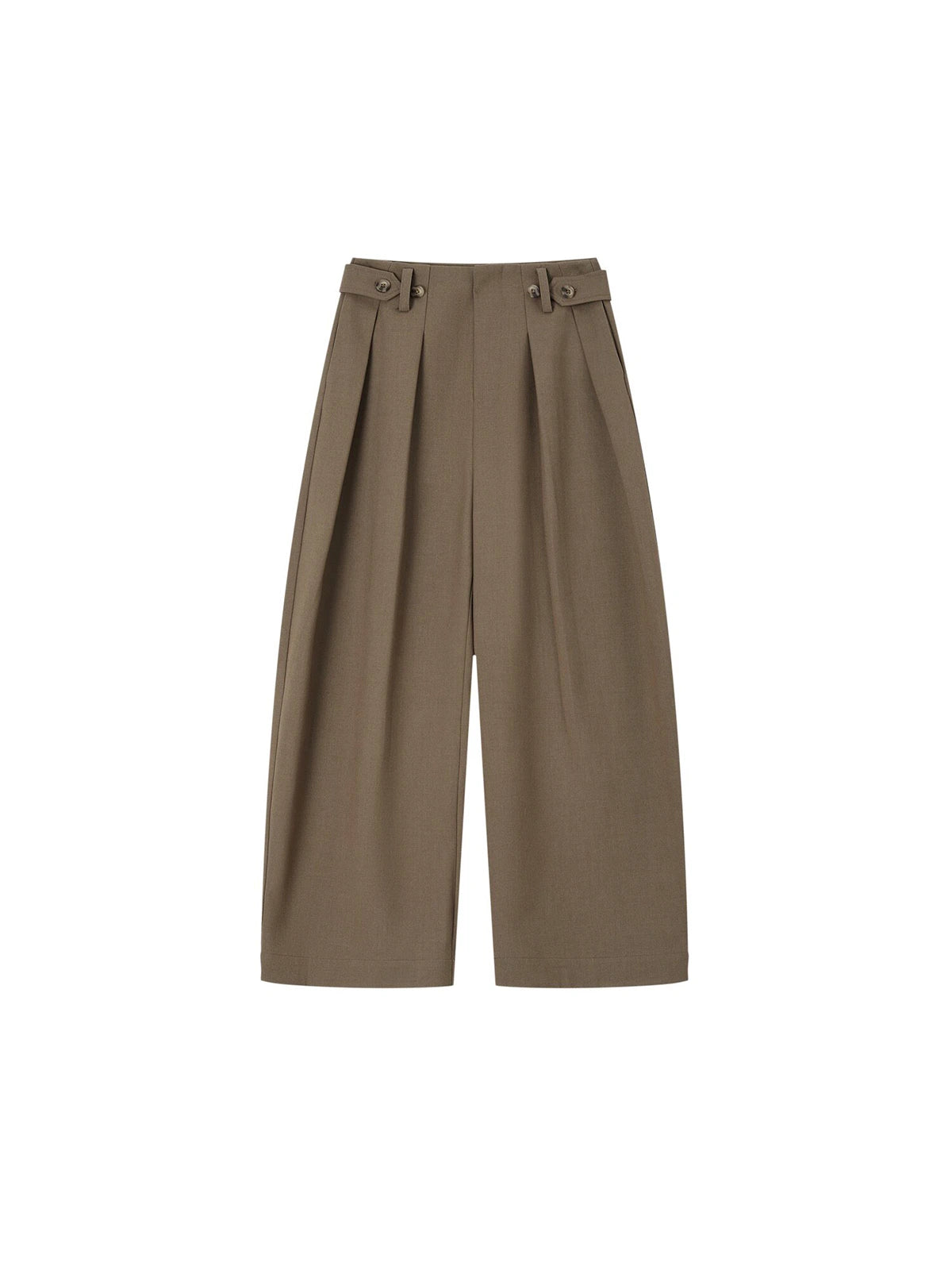 Double-Pleat Barrel-Leg Pants