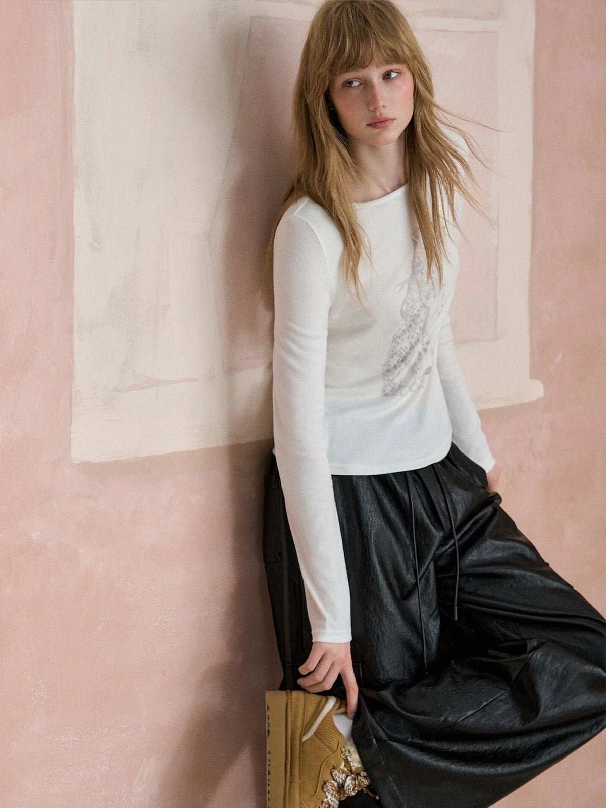Double-Waist Cargo Wide-Leg Pants