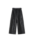 Double-Waist Cargo Wide-Leg Pants