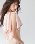 Draped Capelet Top Set in Pink ¡ª view 4