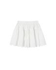 Embroidered Drawstring Mini Skirt