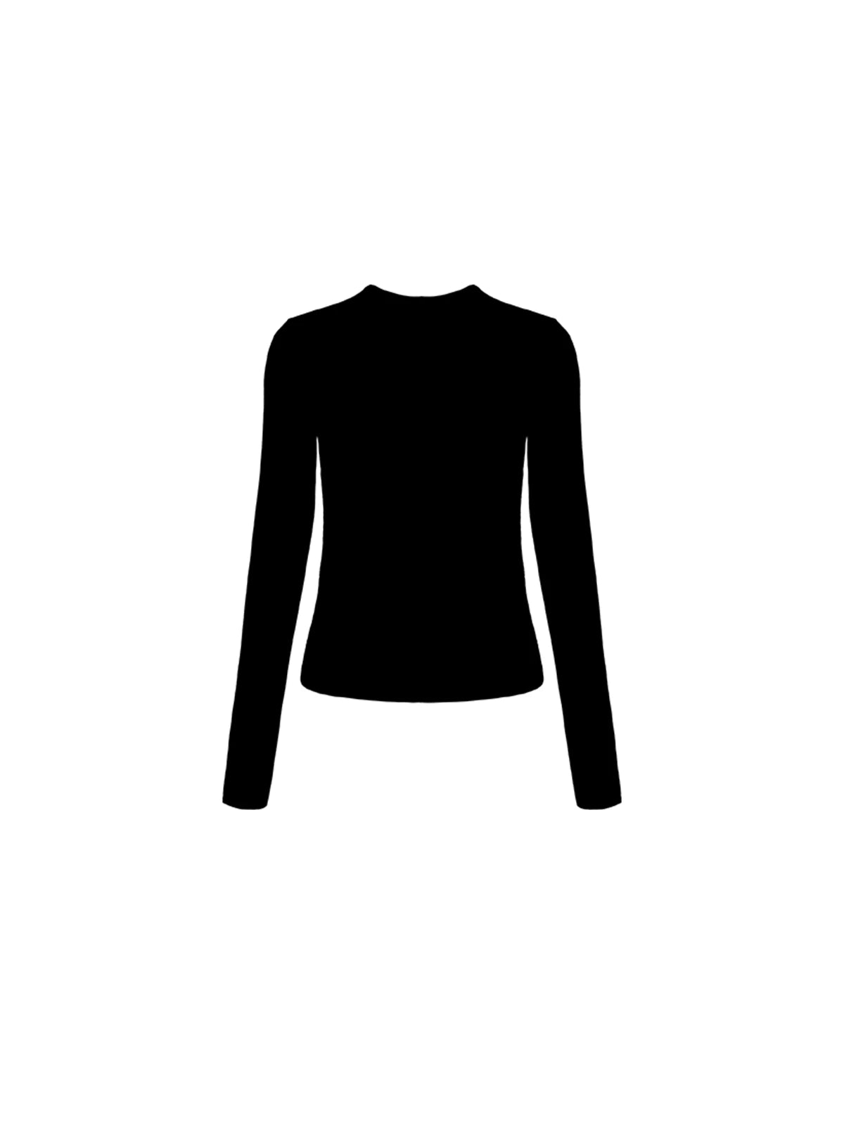 Fitted Crewneck Long-Sleeve Tee