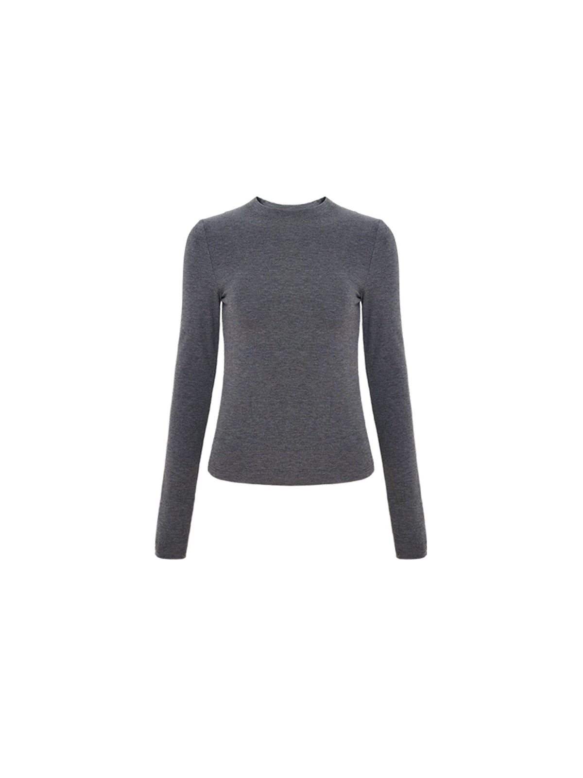 Fitted Crewneck Long-Sleeve Tee