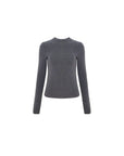 Fitted Crewneck Long-Sleeve Tee