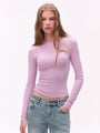 Fitted Crewneck Long-Sleeve Tee