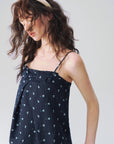 Square-Neck Floral Bow Cami
